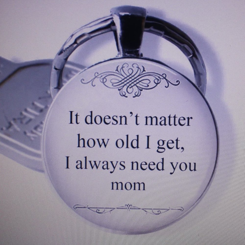 I Always Need You Mom Bubble Keychain Alloy Keyring Inspirational Gift NIP